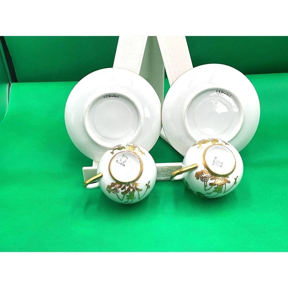 J&C Bavaria 23k Gold Gilt‎ Tea Cups & Plates Set